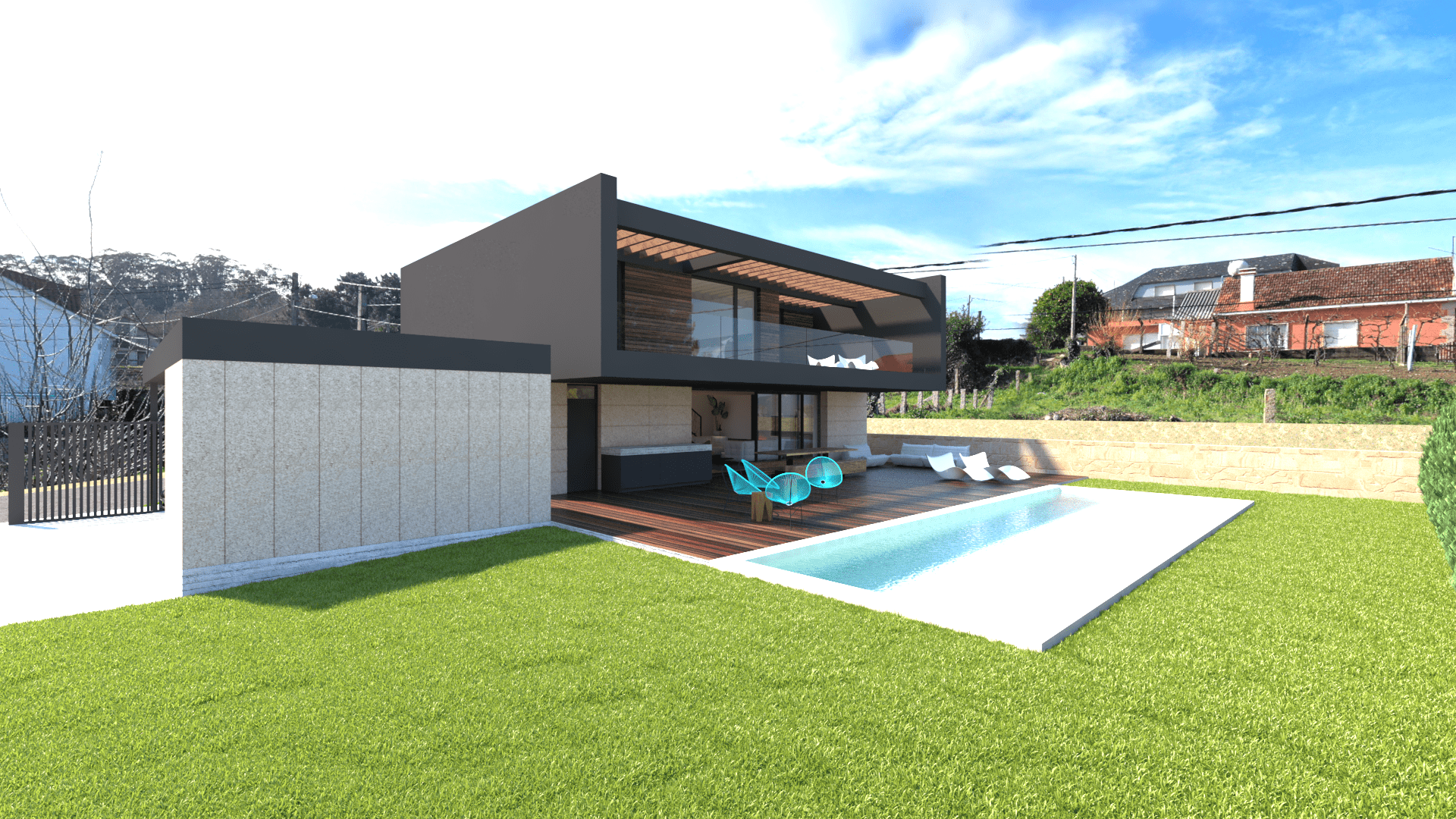 Vivienda unifamiliar de 192m2 en Pontevedra - LP Construcciones